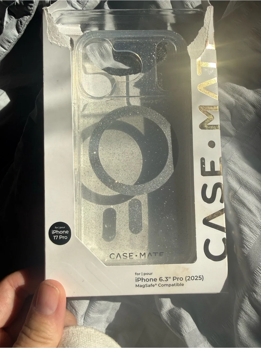 case-mate Clear Glitter MagSafe Case - Clear/Sparkle